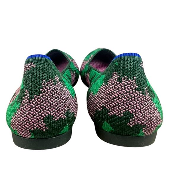 NWOB Rothy’s The Point Flats Green Botanicamo Sz 6 Retired Rare Comfort Washable - Picture 2 of 9